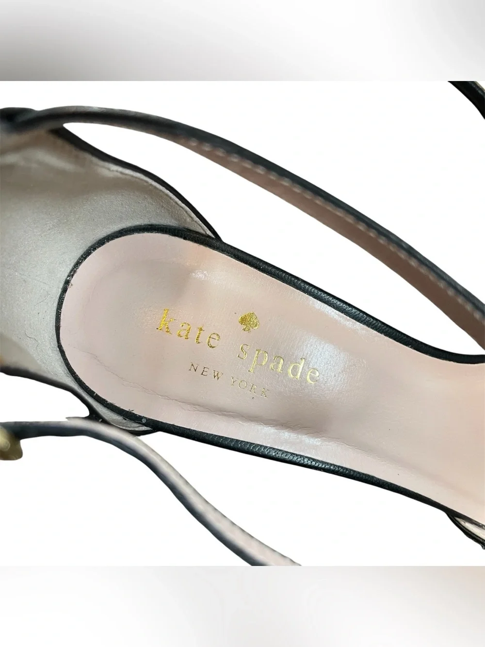 Kate spade abigail pumps black glitter block heel size 9M